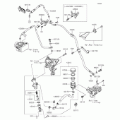 Схема вузла: Задній гальмівний циліндр (1/2) для Kawasaki ZX1000 Ninja 1000 ABS