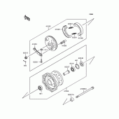 Схема вузла: Ступиця переднього колеса для Kawasaki KLX110 KLX110