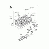 Схема вузла: Головка циліндра для Kawasaki ZR400 Zephyr X