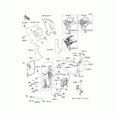 Схема узла: Радиатор (1/2) для Kawasaki KL650 KLR650
