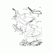 Схема вузла: Сидіння для Kawasaki EX650 ER-6F ABS