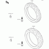 Схема вузла: Шини для Kawasaki ZR1100 Zephyr 1100