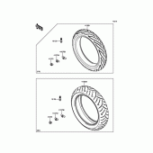 Схема вузла: Шина для Kawasaki EX400 Ninja 400R ABS