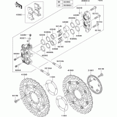 Схема вузла: Front brake(d8f-daf) для Kawasaki ZX1400 ZZR1400 ABS