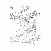 Схема вузла: Масляний насос & Масляний фільтр для Kawasaki BJ250 250TR