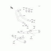 Схема вузла: Вихлопна система для Kawasaki EX250 GPX250R