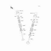 Схема вузла: Клапани для Kawasaki KLX650 KLX650