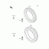 Схема узла: Колеса (Шины) для Kawasaki ZR1100 Zephyr 1100