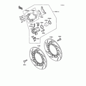 Схема вузла: Front caliper для Kawasaki ZG1000 1000GTR