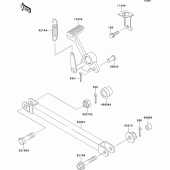 Схема узла: Лапка тормоза для Kawasaki ZR1100 ZRX1100-II