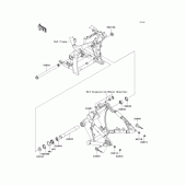 Схема вузла: Задній важіль (маятник) для Kawasaki VN2000 Vulcan 2000 Classic LT
