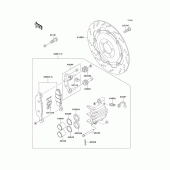 Схема вузла: Переднє гальмо для Kawasaki EJ650 W650