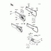 Схема вузла: Side cover/chain case(1/2) для Kawasaki KL250 KLR250