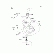 Схема вузла: Паливний бак для Kawasaki KX250/KX252 KX250F