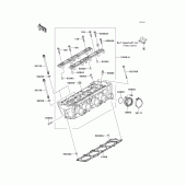 Схема узла: Головка цилиндра для Kawasaki ZR750 Z750
