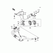 Схема узла: Выхлопная система для Kawasaki KLE300 Versys-X 300 ABS