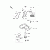 Схема вузла: Масляний насос & Масляний фільтр Kawasaki KZ1000 Police