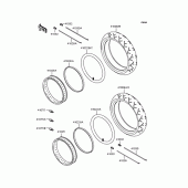 Схема вузла: Колеса (Шини) для Kawasaki VN400 Vulcan Drifter