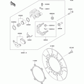 Схема узла: Передний тормоз для Kawasaki EL250 Eliminator 250