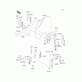 Схема вузла: Облицювальні елементи для Kawasaki VN1500 Vulcan 1500 Nomad Fi