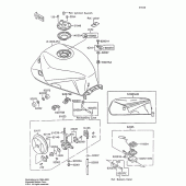 Схема вузла: Паливний бак для Kawasaki ZX600 Ninja 600R
