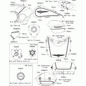 Схема вузла: Decals(ebony/gray)(abf) для Kawasaki VN1700 Vulcan 1700 Voyager