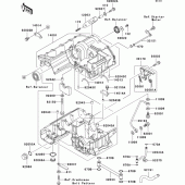 Схема узла: Картер двигателя (1/2) для Kawasaki ZR1200 ZRX1200