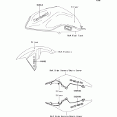 Схема вузла: Decals(silver)(m7f) для Kawasaki ZR750 Z750 ABS