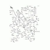 Схема вузла: Frame fittings(1/2) для Kawasaki KLX650 KLX650 Motard