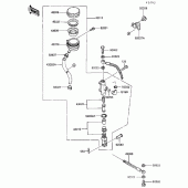 Схема вузла: Задній гальмівний циліндр для Kawasaki ZG1000 Concours