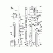 Схема вузла: Вилка передньої осі для Kawasaki KLX250 D-Tracker