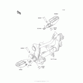 Схема вузла: Підніжки для Kawasaki KLX140 KLX140