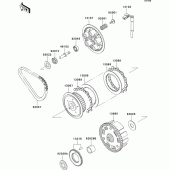 Схема узла: Сцепление для Kawasaki ER500 ER-5