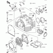 Схема узла: Головка цилиндра для Kawasaki BJ250 Estrella RS