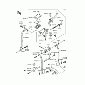 Схема вузла: Передній гальмівний циліндр Kawasaki ZR1200 ZRX1200R