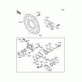 Схема узла: Задний тормоз для Kawasaki ZX750 Ninja ZX-7RR