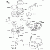 Схема вузла: Meter(s) для Kawasaki ZR1100 ZRX1100-II