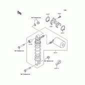 Схема вузла: Амортизатор задній для Kawasaki ZX400 ZXR400R