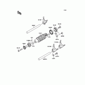 Схема вузла: Gear Change Drum/Shift Fork(s) для Kawasaki ER650 ER-6N