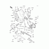 Схема вузла: Кріплення двигуна для Kawasaki VN800 Vulcan 800