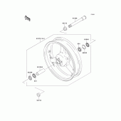 Схема вузла: Front wheel для Kawasaki ZR1000 Z1000