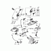 Схема узла: Замок зажигания для Kawasaki ZX1000 Ninja ZX-10R ABS