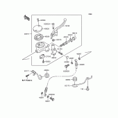 Схема вузла: Передній гальмівний циліндр для Kawasaki VN400 Vulcan Drifter