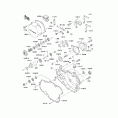 Схема узла: Engine cover(s)(1/2) для Kawasaki KX500