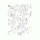 Схема вузла: Масляний насос & Масляний фільтр для Kawasaki VN800 Vulcan 800 Classic