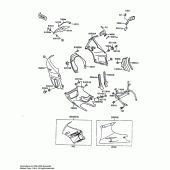 Схема узла: Облицовочные элементы для Kawasaki ZX600 Ninja 600R
