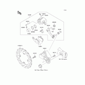 Схема узла: Задний тормоз для Kawasaki EX650 Ninja 650