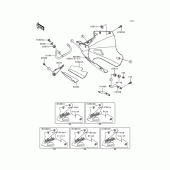Схема узла: Нижний обтекатель для Kawasaki EX250 Ninja 250