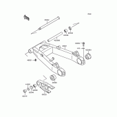 Схема вузла: Задній важіль (Маятник) для Kawasaki ZR750 Zephyr