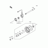 Схема вузла: Ступиця переднього колеса для Kawasaki KLX250 KLX250